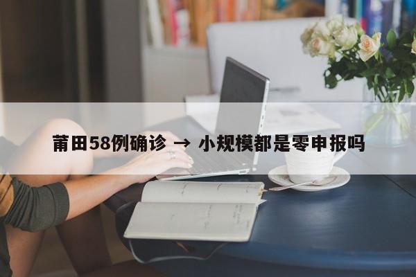 莆田58例确诊 → 小规模都是零申报吗