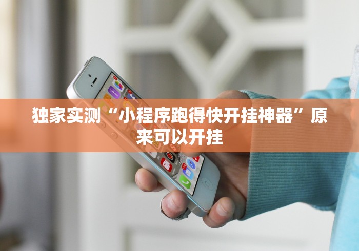 独家实测“小程序跑得快开挂神器”原来可以开挂