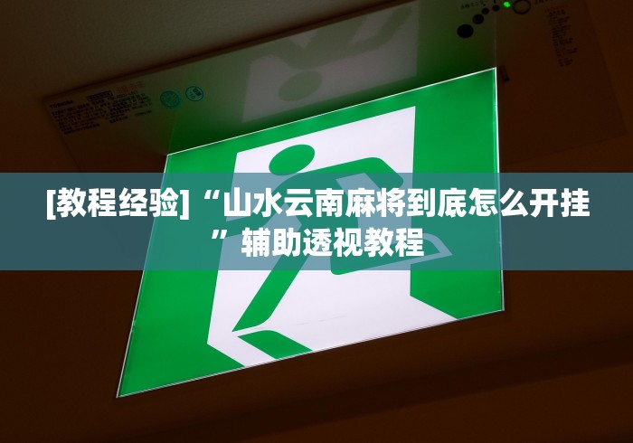 [教程经验]“山水云南麻将到底怎么开挂”辅助透视教程