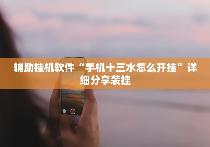 辅助挂机软件“手机十三水怎么开挂”详细分享装挂