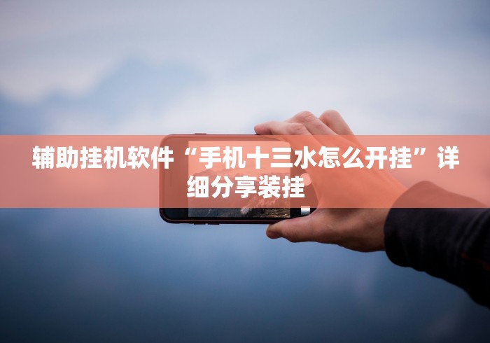 辅助挂机软件“手机十三水怎么开挂”详细分享装挂