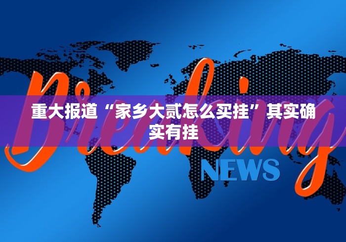 重大报道“家乡大贰怎么买挂”其实确实有挂