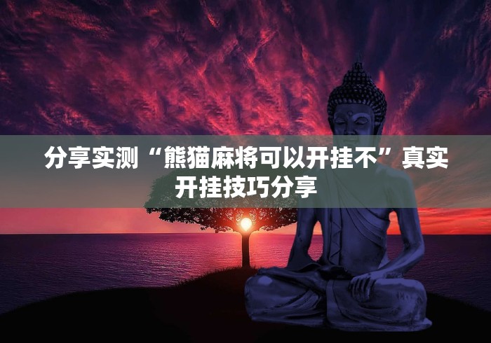 分享实测“熊猫麻将可以开挂不”真实开挂技巧分享