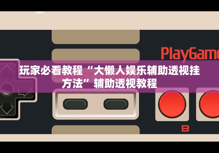 玩家必看教程“大懒人娱乐辅助透视挂方法”辅助透视教程