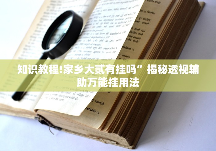 知识教程!家乡大贰有挂吗”揭秘透视辅助万能挂用法
