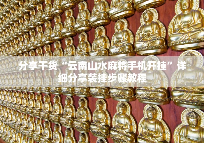 分享干货“云南山水麻将手机开挂”详细分享装挂步骤教程