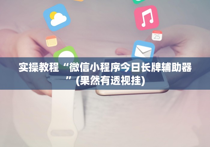实操教程“微信小程序今日长牌辅助器”(果然有透视挂)