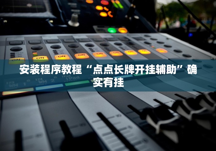 安装程序教程“点点长牌开挂辅助”确实有挂