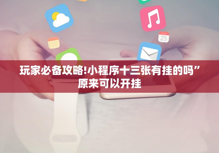 玩家必备攻略!小程序十三张有挂的吗	”原来可以开挂