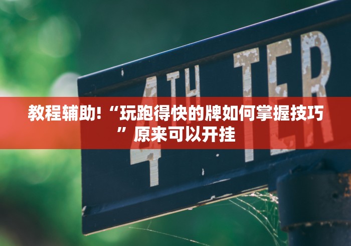 教程辅助!“玩跑得快的牌如何掌握技巧”原来可以开挂