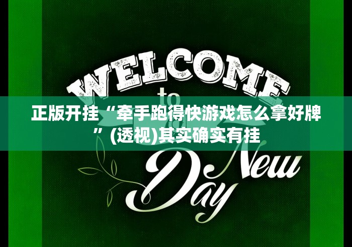 正版开挂“牵手跑得快游戏怎么拿好牌”(透视)其实确实有挂