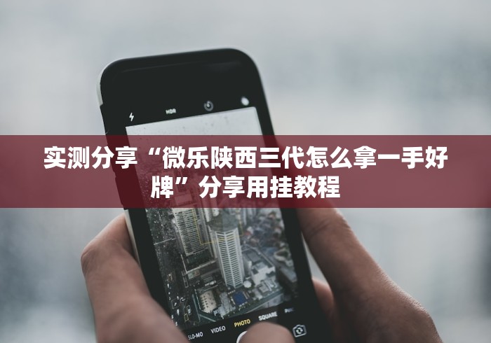 实测分享“微乐陕西三代怎么拿一手好牌	”分享用挂教程
