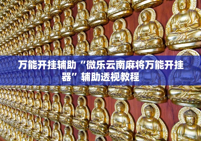 万能开挂辅助“微乐云南麻将万能开挂器”辅助透视教程