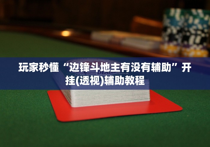 玩家秒懂“边锋斗地主有没有辅助”开挂(透视)辅助教程