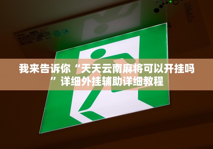 我来告诉你“天天云南麻将可以开挂吗”详细外挂辅助详细教程