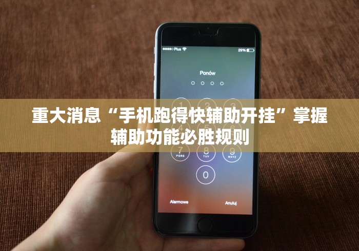 重大消息“手机跑得快辅助开挂”掌握辅助功能必胜规则