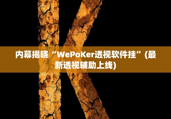 内幕揭晓“WePoKer透视软件挂”(最新透视辅助上线)