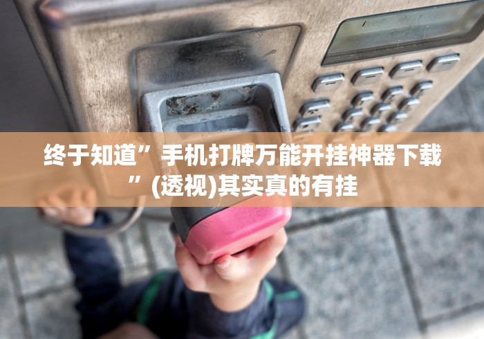 终于知道”手机打牌万能开挂神器下载”(透视)其实真的有挂