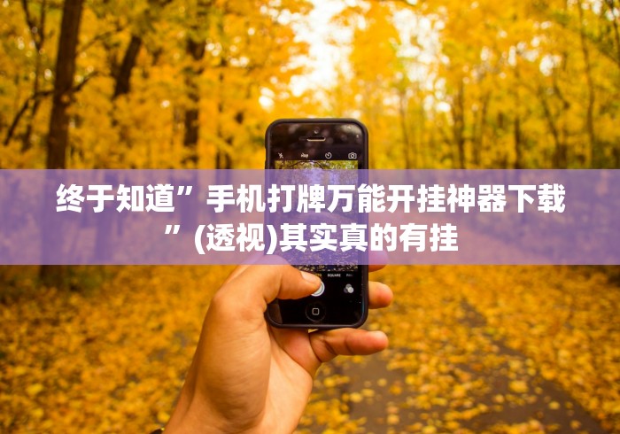 终于知道”手机打牌万能开挂神器下载”(透视)其实真的有挂