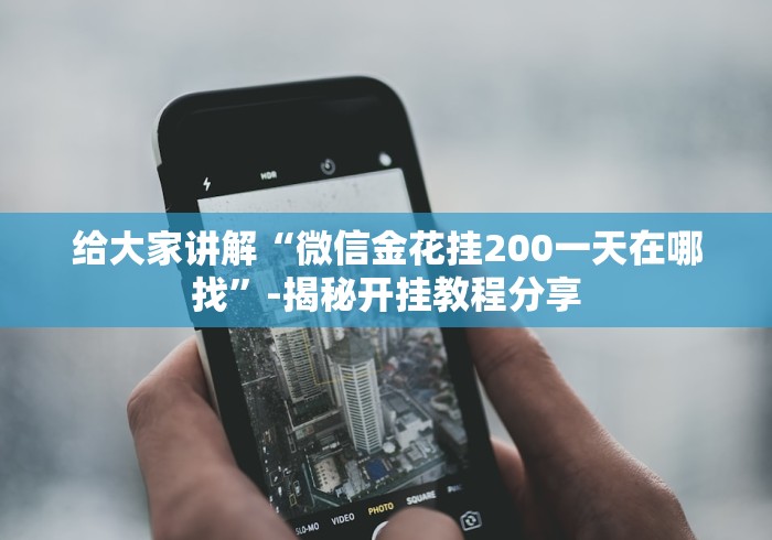给大家讲解“微信金花挂200一天在哪找”-揭秘开挂教程分享
