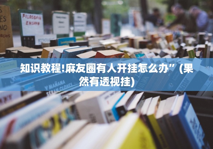 知识教程!麻友圈有人开挂怎么办”(果然有透视挂)