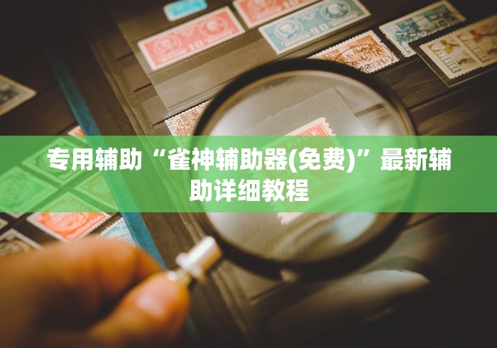 专用辅助“雀神辅助器(免费)”最新辅助详细教程
