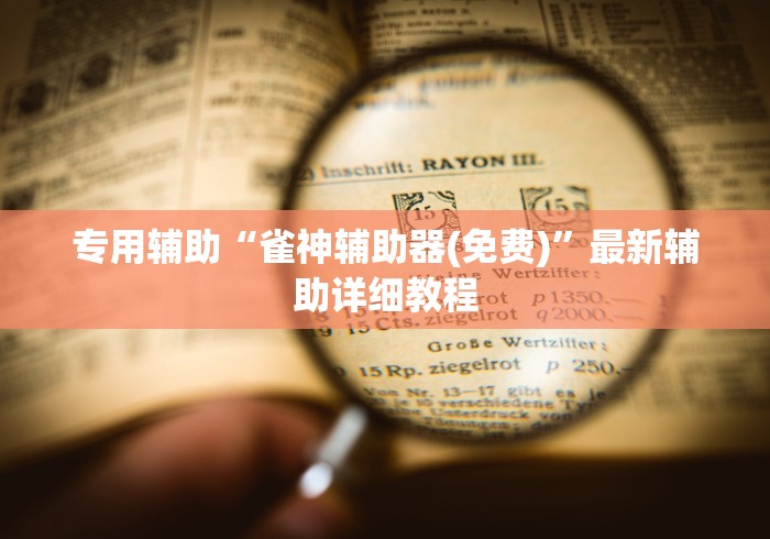专用辅助“雀神辅助器(免费)”最新辅助详细教程