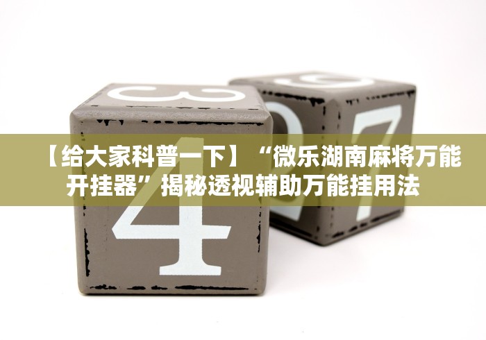 【给大家科普一下】“微乐湖南麻将万能开挂器”揭秘透视辅助万能挂用法