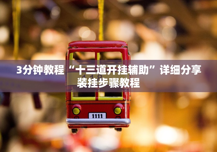 3分钟教程“十三道开挂辅助”详细分享装挂步骤教程