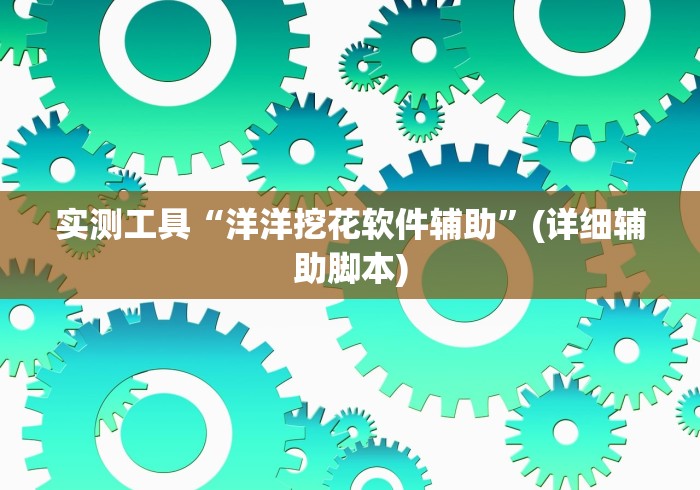 实测工具“洋洋挖花软件辅助”(详细辅助脚本)