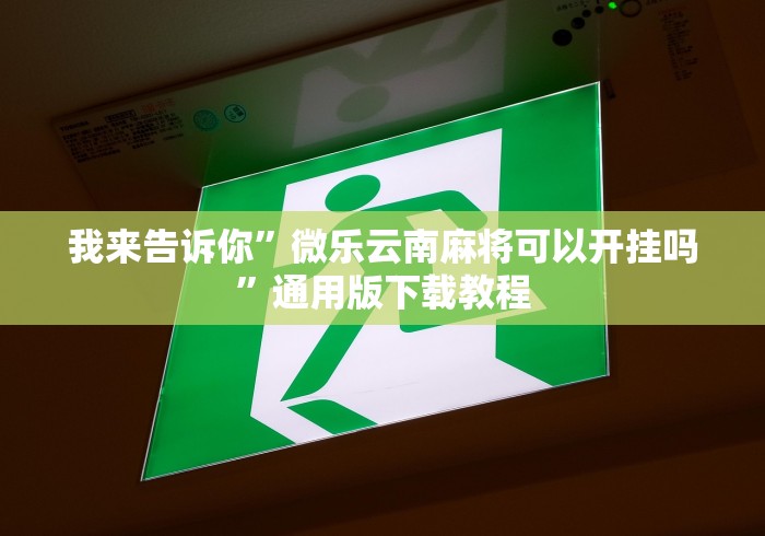 我来告诉你”微乐云南麻将可以开挂吗”通用版下载教程
