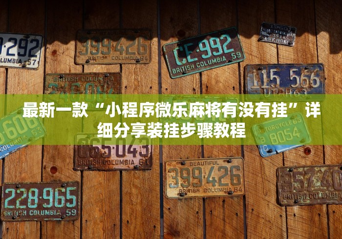 最新一款“小程序微乐麻将有没有挂	”详细分享装挂步骤教程