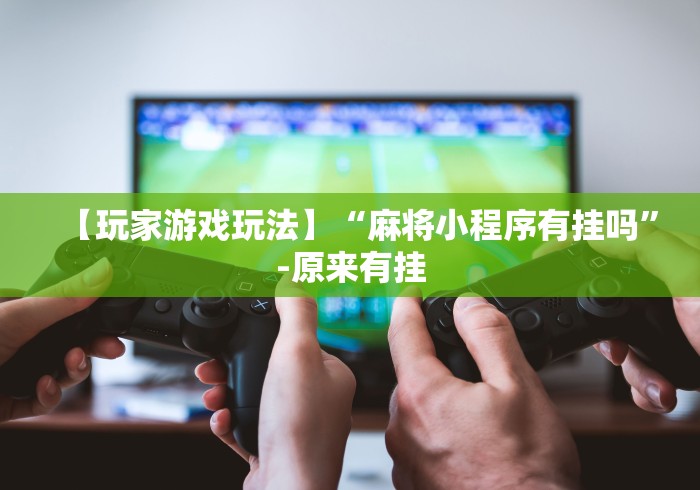 【玩家游戏玩法】“麻将小程序有挂吗”-原来有挂