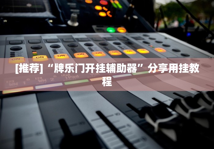 [推荐]“牌乐门开挂辅助器”分享用挂教程