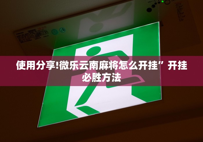 使用分享!微乐云南麻将怎么开挂”开挂必胜方法