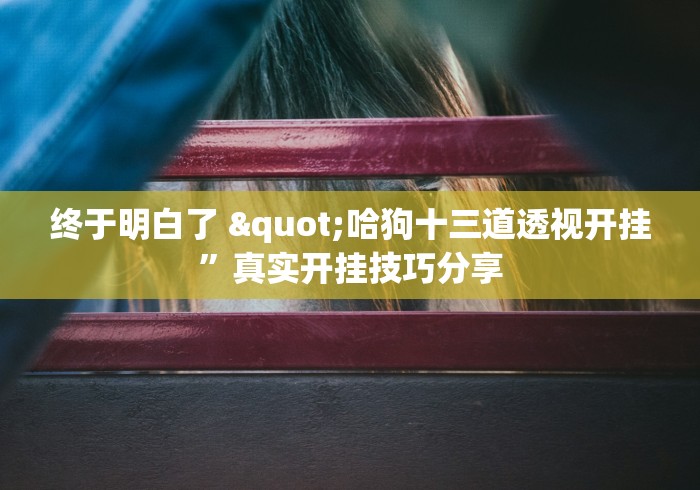 终于明白了 "哈狗十三道透视开挂”真实开挂技巧分享