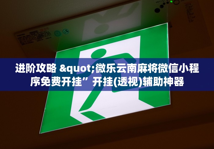 进阶攻略 "微乐云南麻将微信小程序免费开挂”开挂(透视)辅助神器