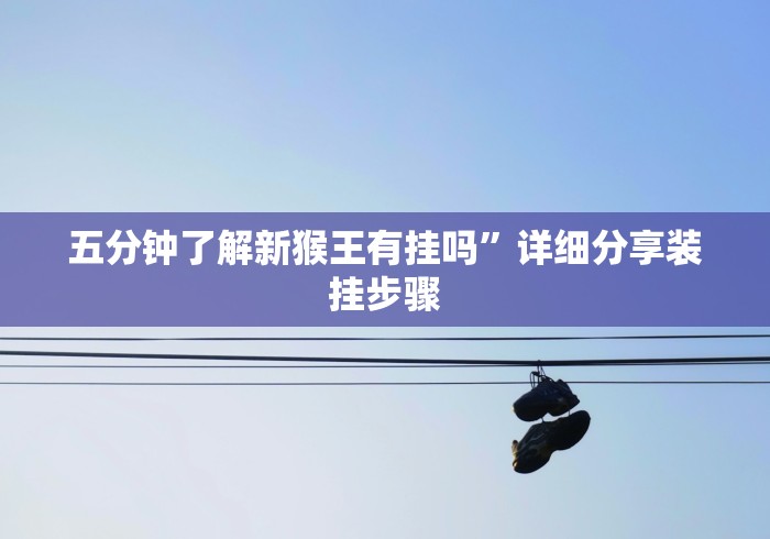 五分钟了解新猴王有挂吗”详细分享装挂步骤