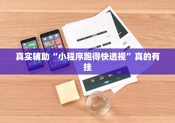 真实辅助“小程序跑得快透视”真的有挂