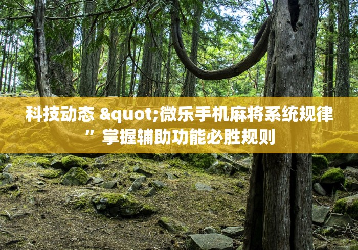 科技动态 "微乐手机麻将系统规律	”掌握辅助功能必胜规则