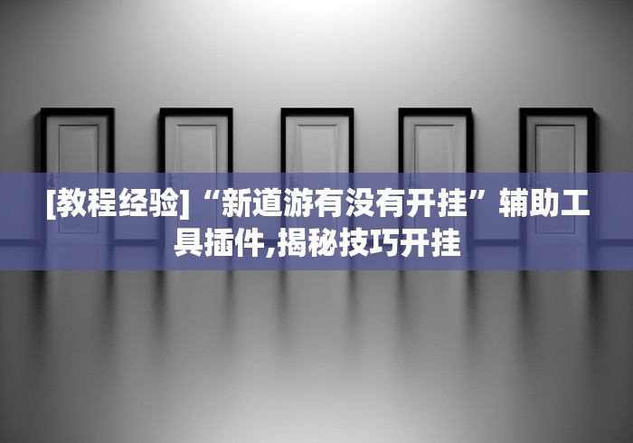 [教程经验]“新道游有没有开挂”辅助工具插件,揭秘技巧开挂