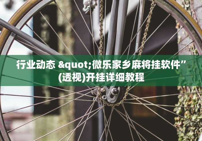 行业动态 "微乐家乡麻将挂软件”(透视)开挂详细教程