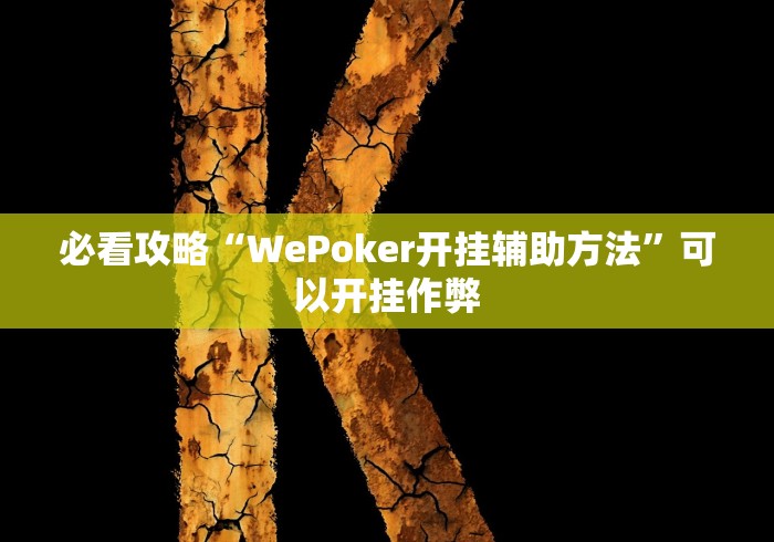 必看攻略“WePoker开挂辅助方法”可以开挂作弊