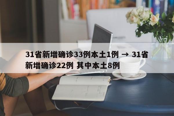 31省新增确诊33例本土1例 → 31省新增确诊22例 其中本土8例
