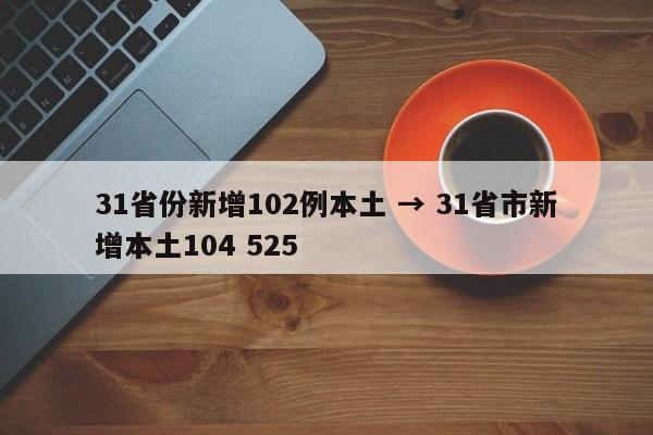 31省份新增102例本土 → 31省市新增本土104 525