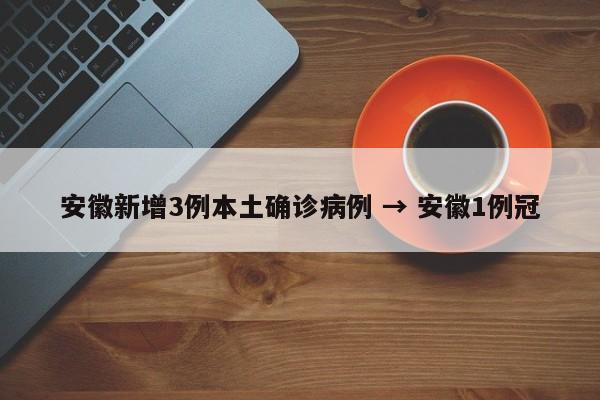 安徽新增3例本土确诊病例 → 安徽1例冠
